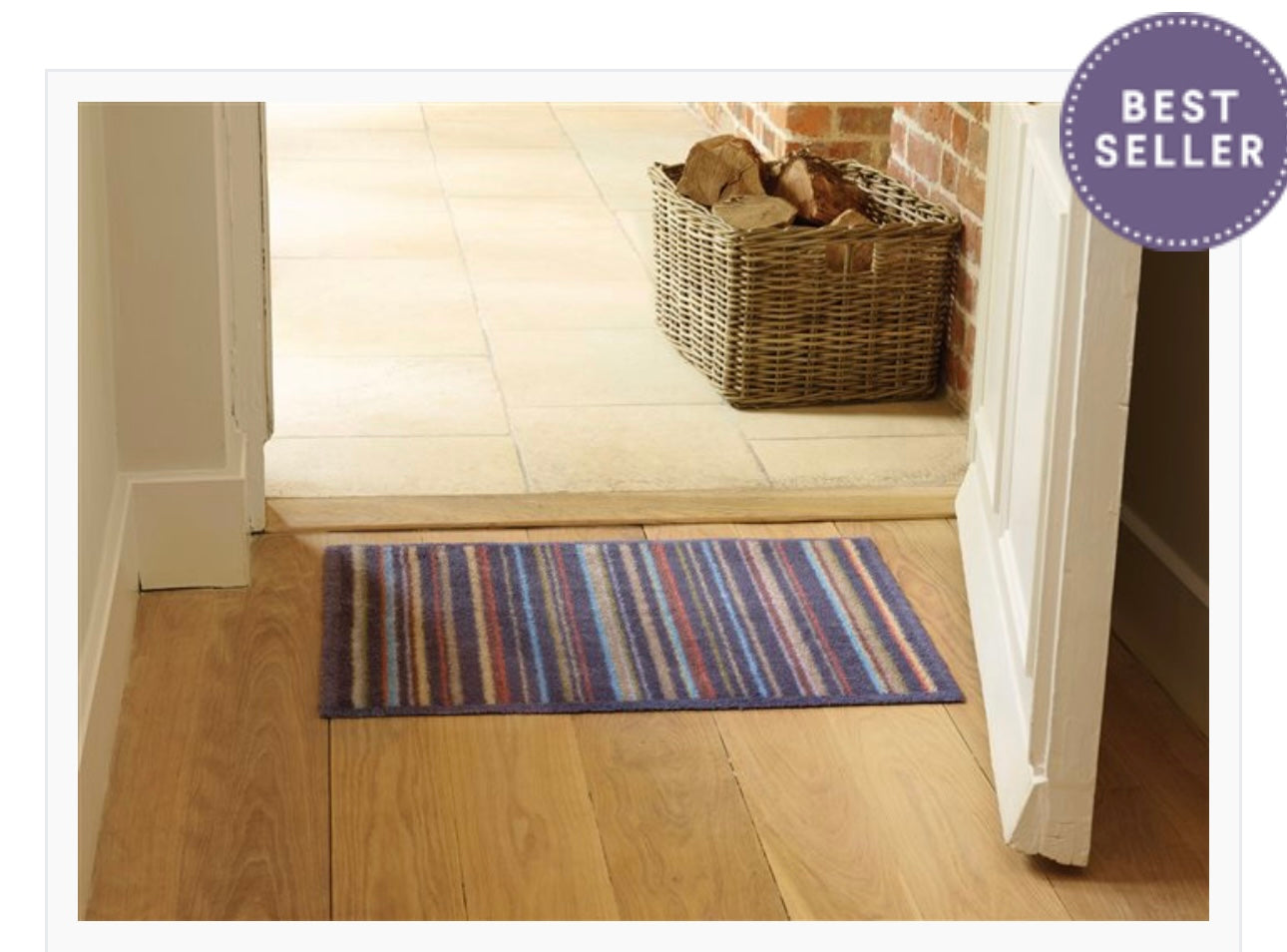 Turtle Mat Charcoal Stripe - 40cm x 60cm (Small)