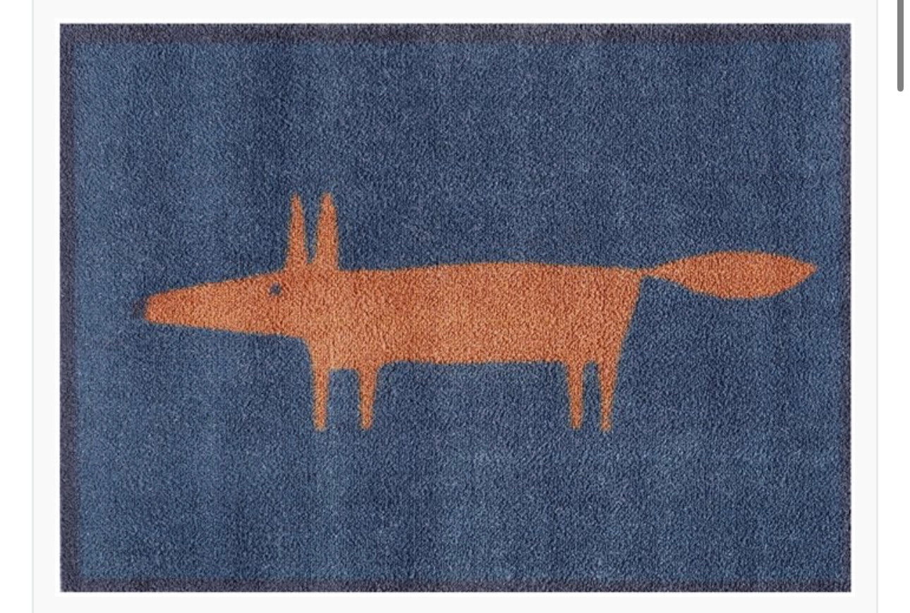 Turtle Mat Scion Mr Fox Navy - 60cm x 85cm (Medium)