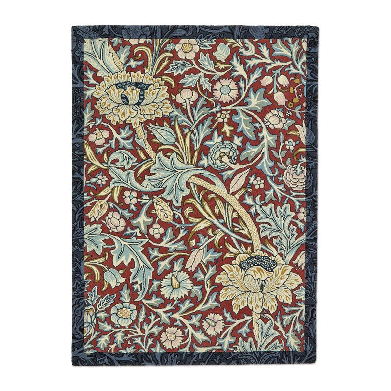 William Morris Trent Floral Webb Blue Rug