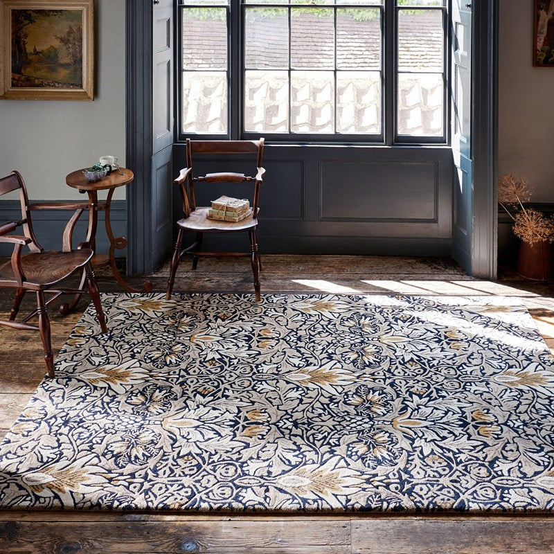 William Morris Snakeshead Indigo Rug