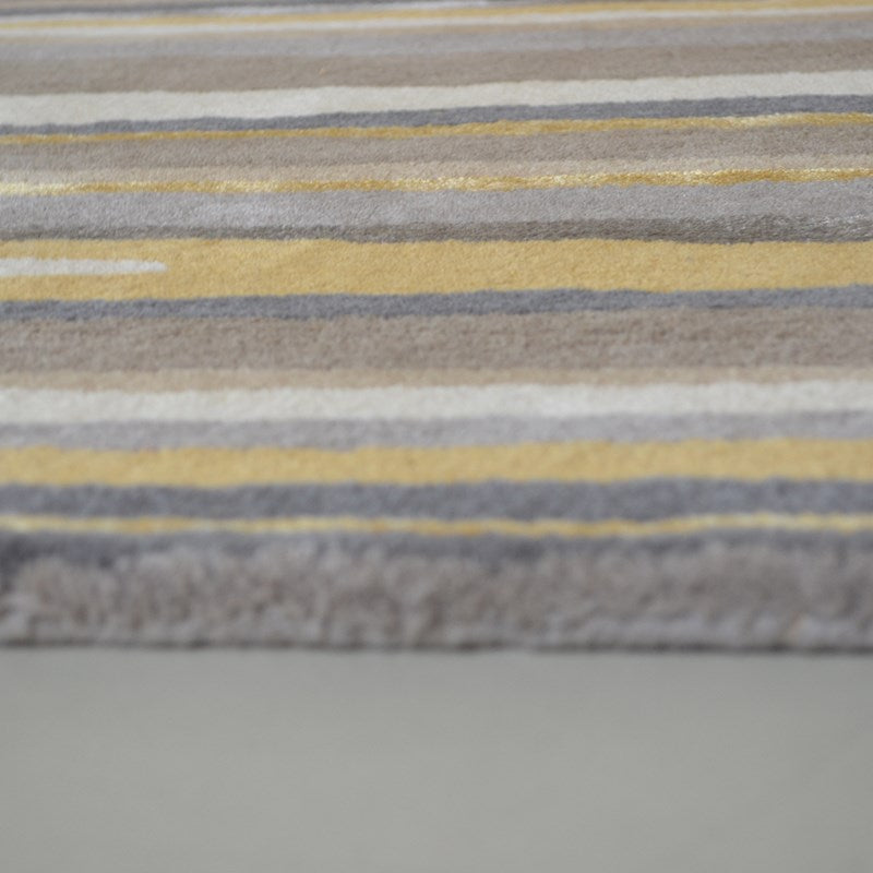 Sanderson Elsdon Modern Linden Mustard Yellow Rug