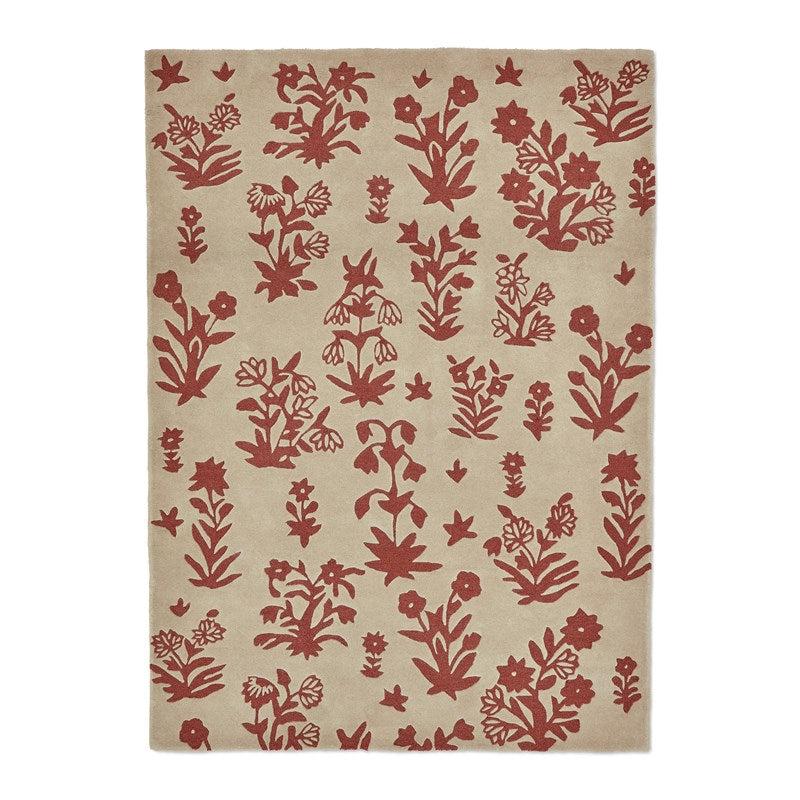Sanderson Woodland Glade Linen Russet Brown Rug