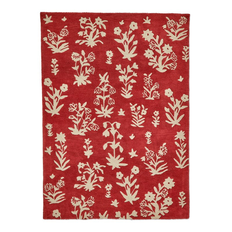 Sanderson Woodland Glade Damson Red Rug