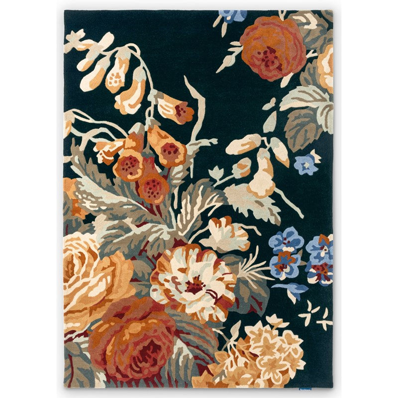 Sanderson Stapleton Park Navy Burnt Orange Rug