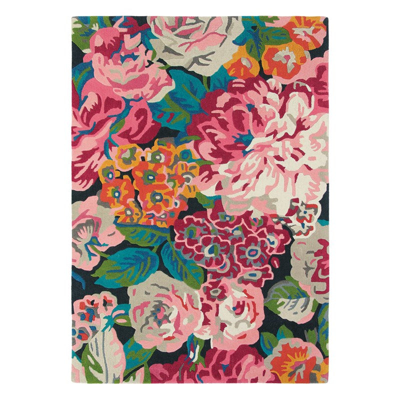 Sanderson Rose & Peony Cerise Pink Rug