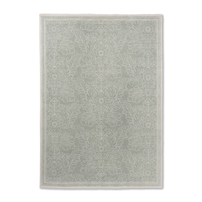 Laura Ashley Silchester Damask Pale Sage Green Rug