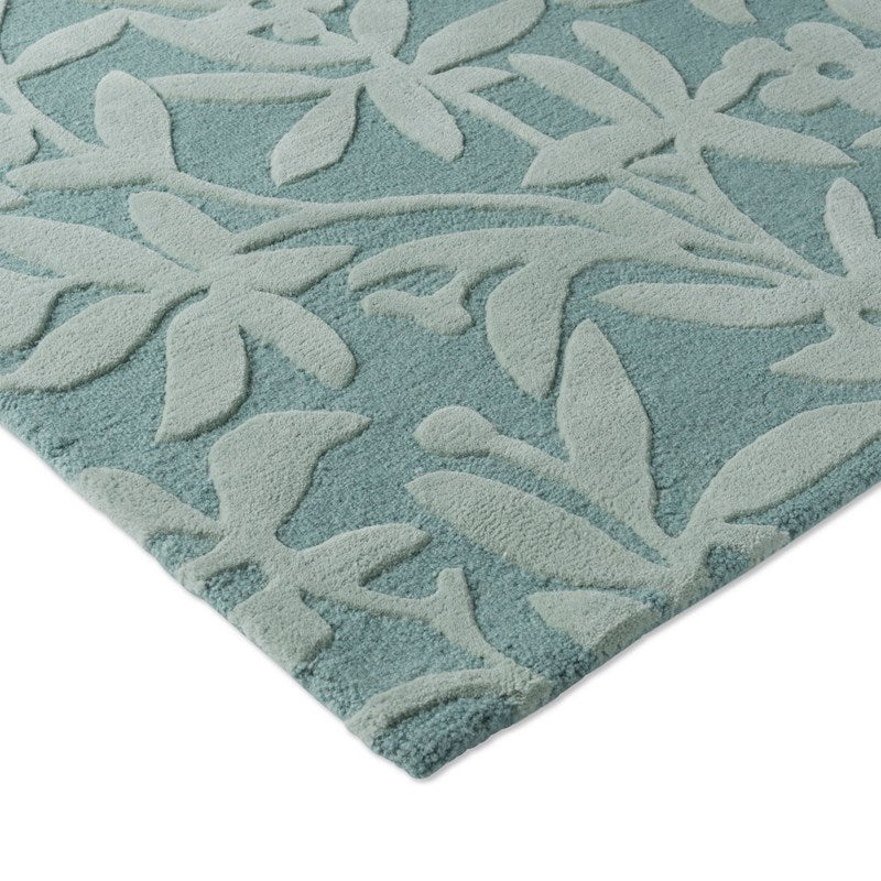 Laura Ashley Cleavers Duck Egg Green Rug