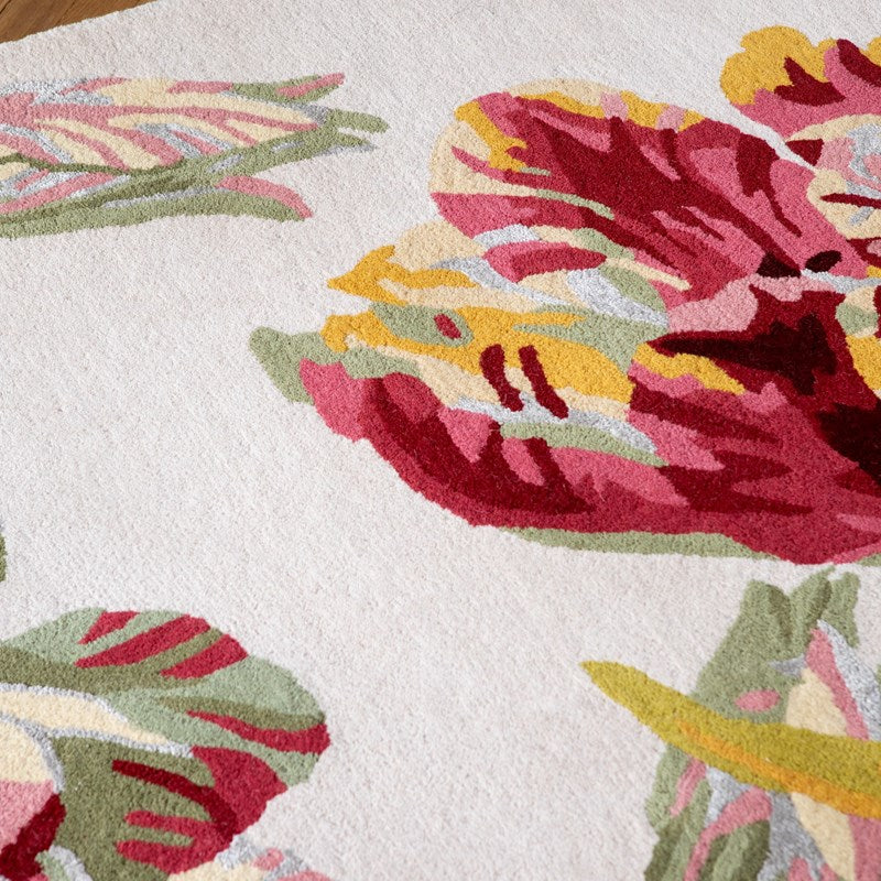 Laura Ashley Gosford Floral Cranberry Red Rug