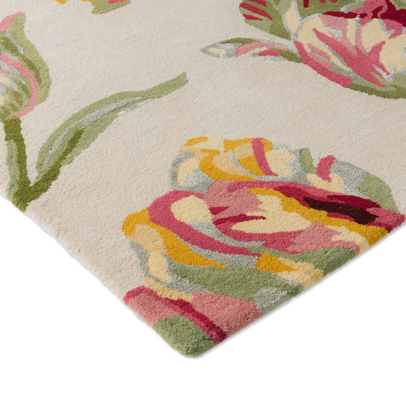 Laura Ashley Gosford Floral Cranberry Red Rug