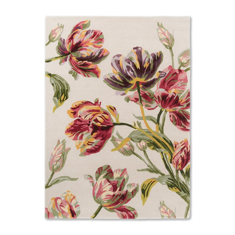 Laura Ashley Gosford Floral Cranberry Red Rug