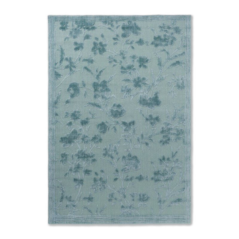 Laura Ashley Rye Gloral Jacquard Sage Green Rug