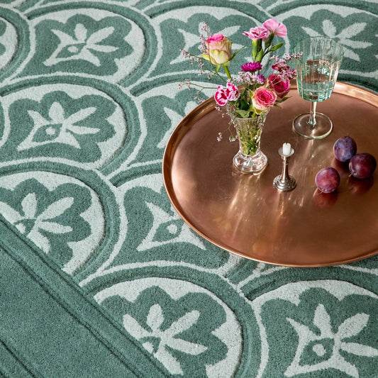 Laura Ashley Catarina Fern Green Rug