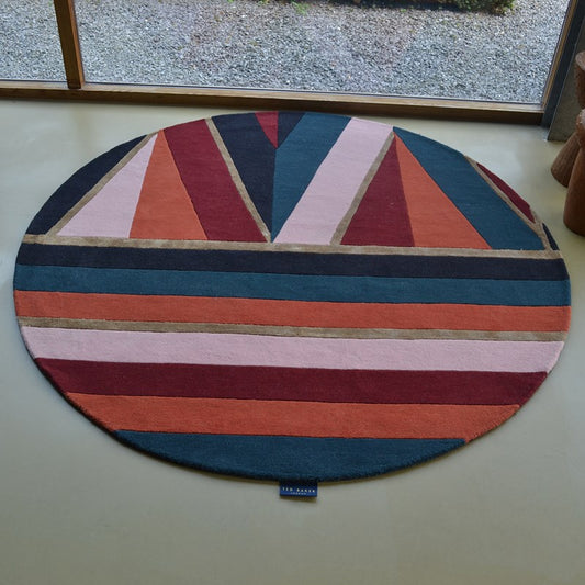 Ted Baker Sahara Round Burgundy Rug