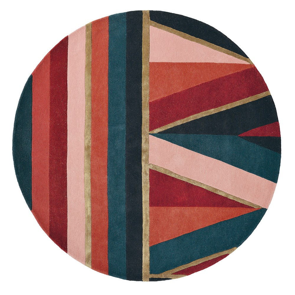 Ted Baker Sahara Round Burgundy Rug