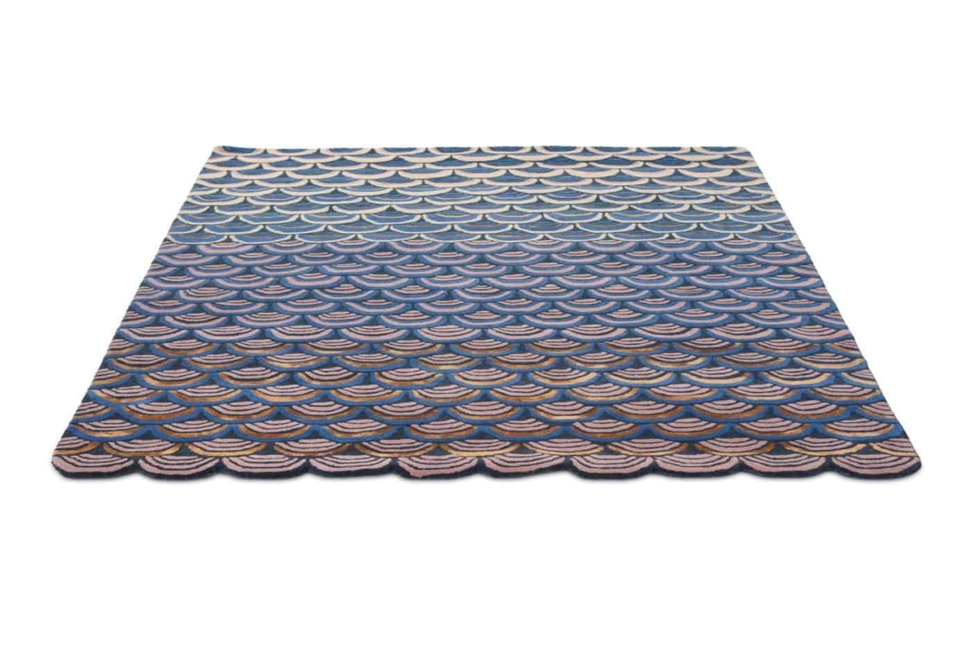 Ted Baker Masquerade Geometric Scale Blue Rug