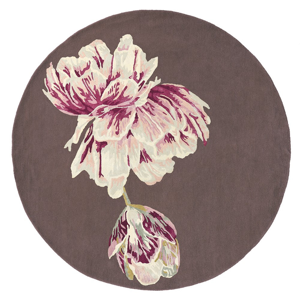 Ted Baker Tranquility Round Aubergine Circle Rug