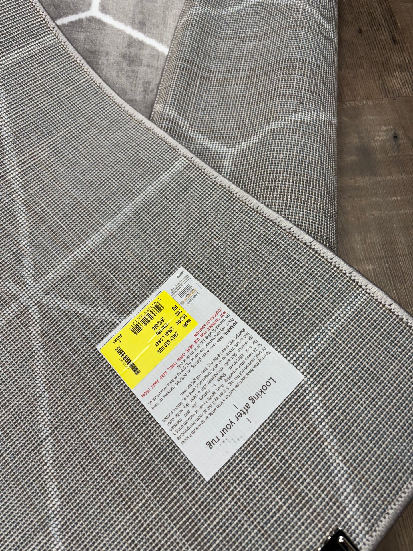 Grey Geo- 120cm x 160cm