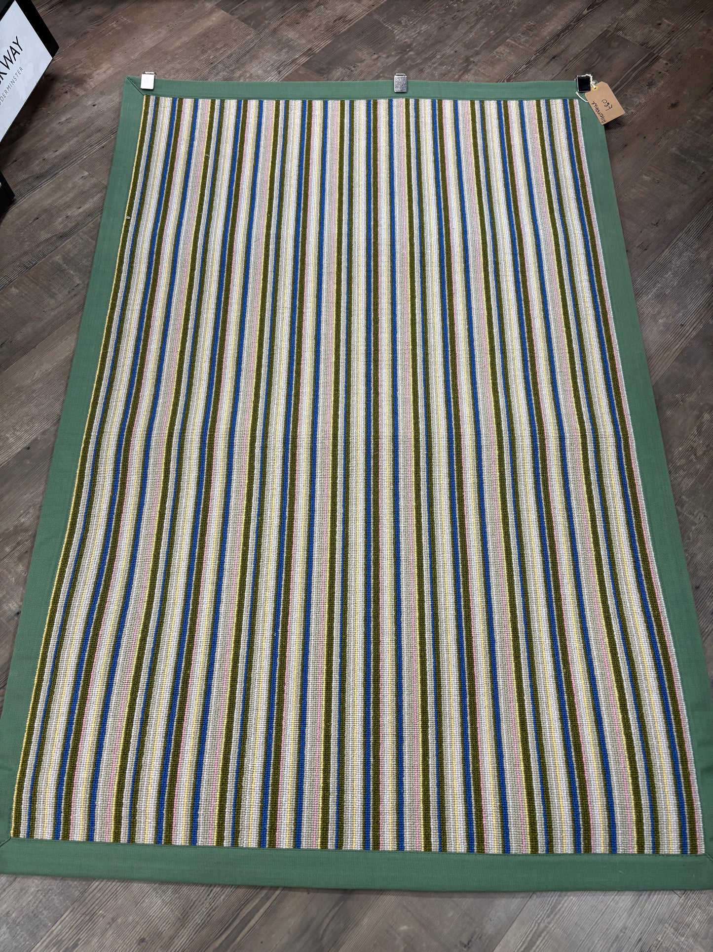 Rock n Roll Stripe Taped (Moss) - 120cm x 180cm