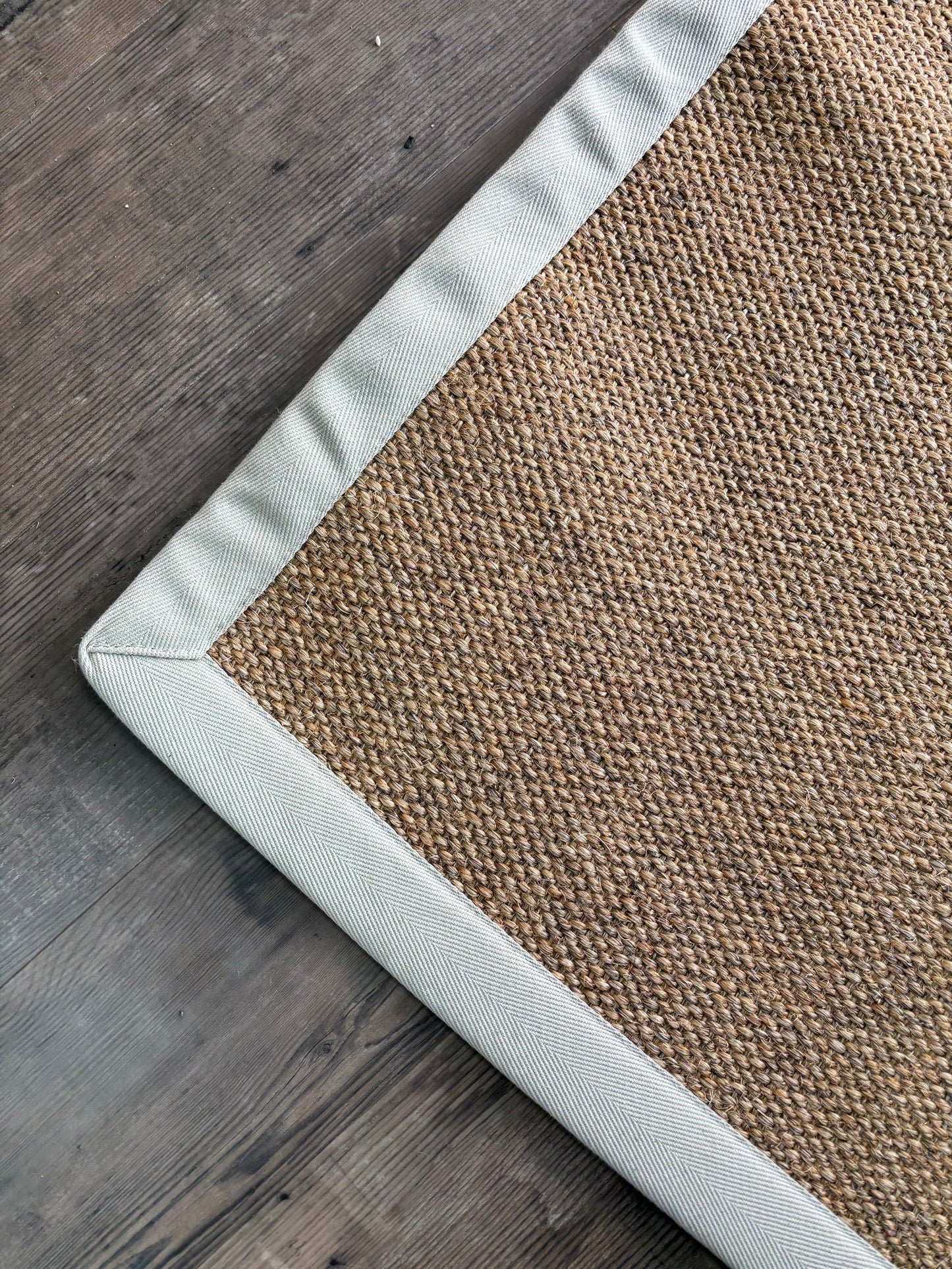 Sisal Boucle Taped (Stone) - 120cm x 180cm