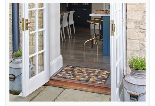 Turtle Mat Neutral Squares - 40cm x 60cm (Small)