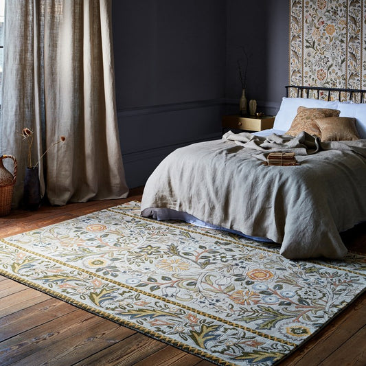 William Morris Wilhelmina Linen Mustard Rug