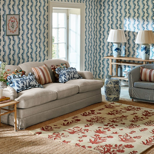 Sanderson Woodland Glade Linen Russet Brown Rug