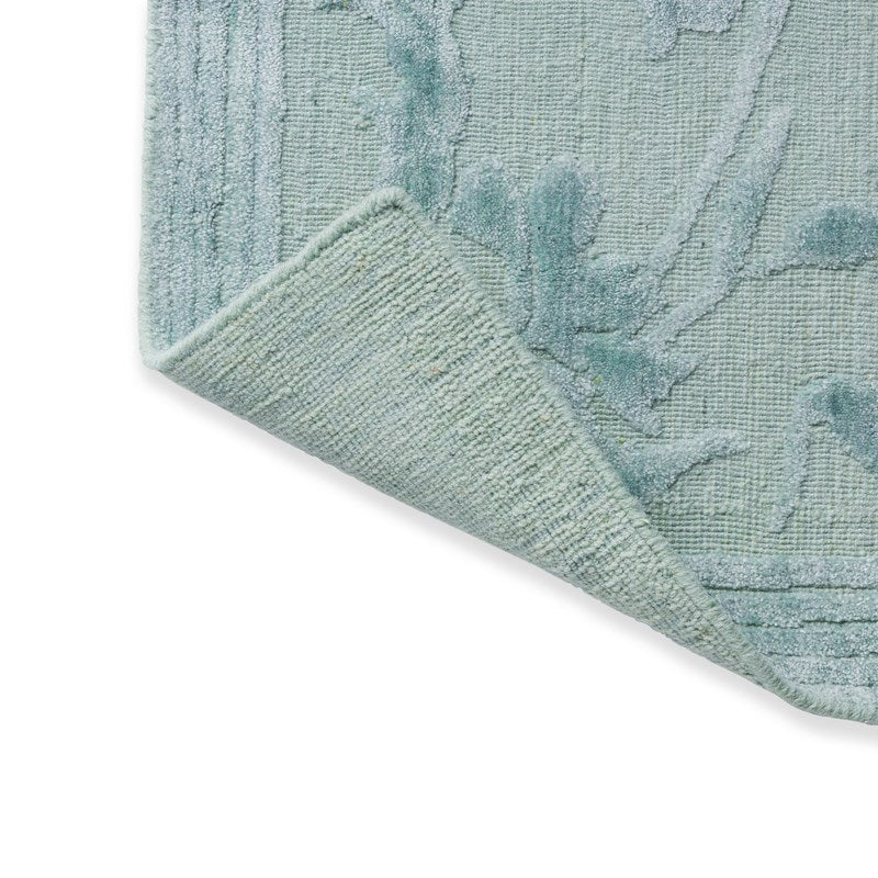Laura Ashley Rye Gloral Jacquard Sage Green Rug