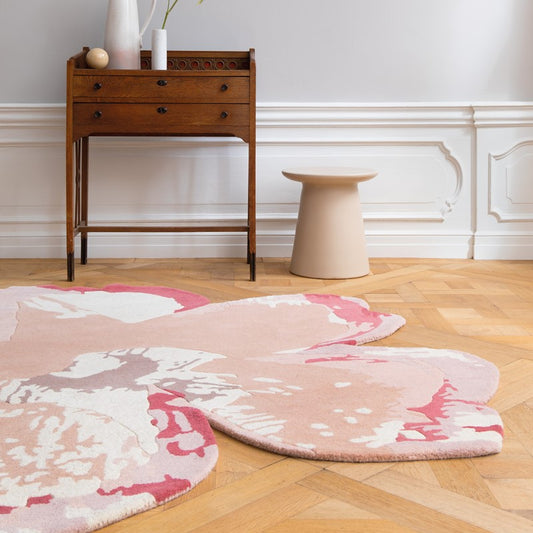 Ted Baker Shaped Magnolia Light Pink Rug