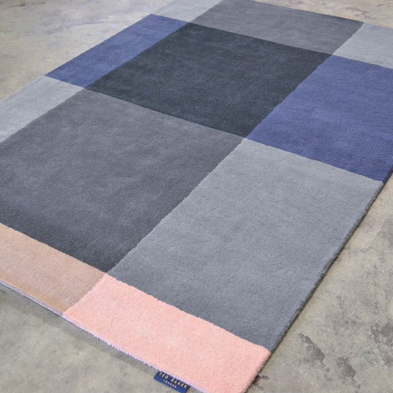 Ted Baker Plaid Grey Rug