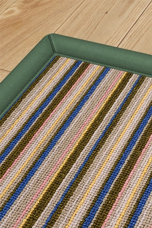 Rock n Roll Stripe Taped (Moss) - 120cm x 180cm