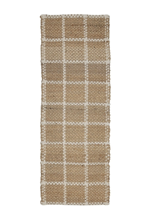 Jute Check Runner - 60cm x 180cm