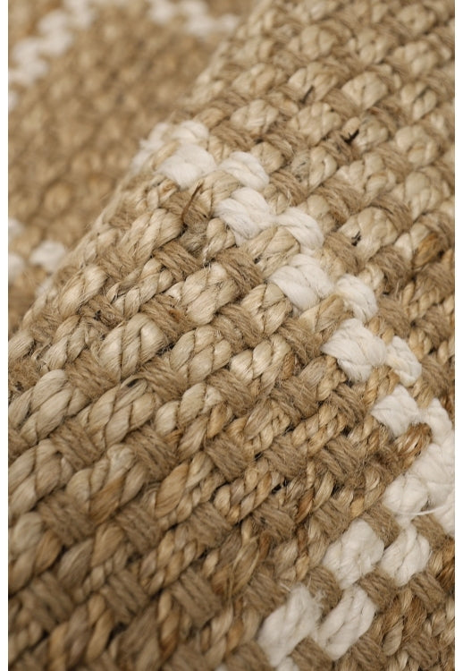 Jute Check Runner - 60cm x 180cm