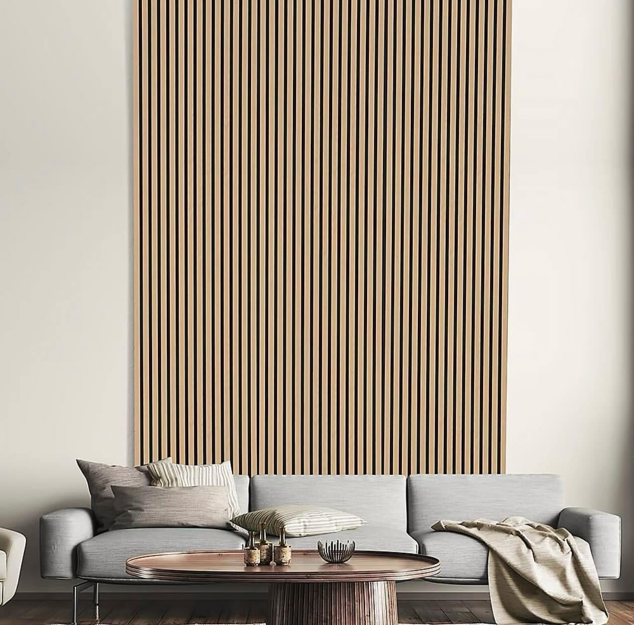 Natural Oak Acoustic Wall Panel - 60cm x 240cm – Newbolds.com