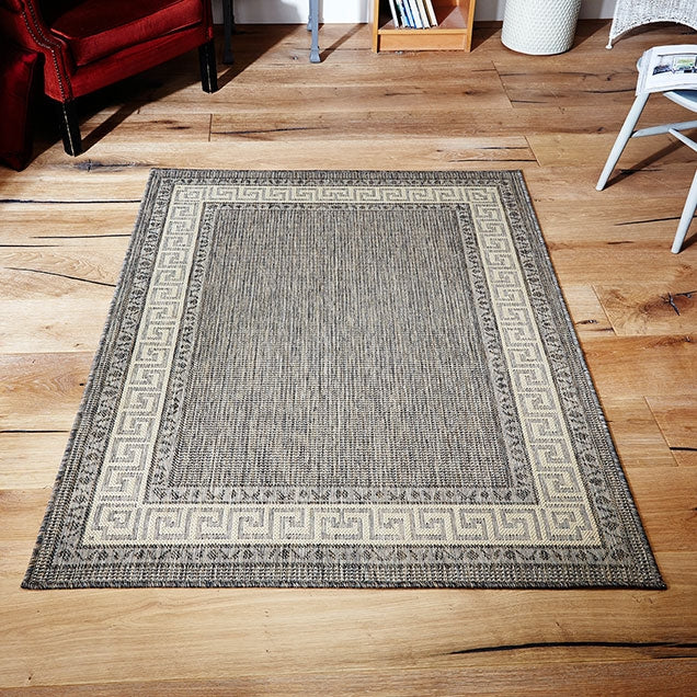 Greek Key Grey Runner - 60cm x 1.8m