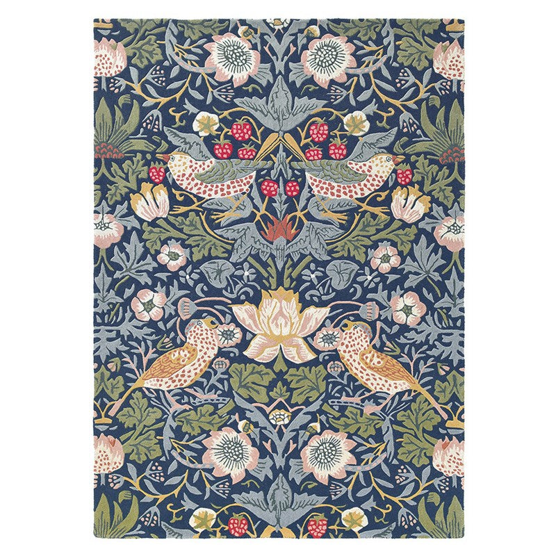 William Morris Strawberry Thief Indigo Rug