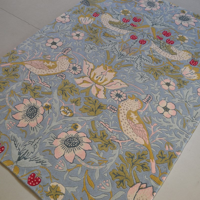 William Morris Strawberry Thief Slate Rug