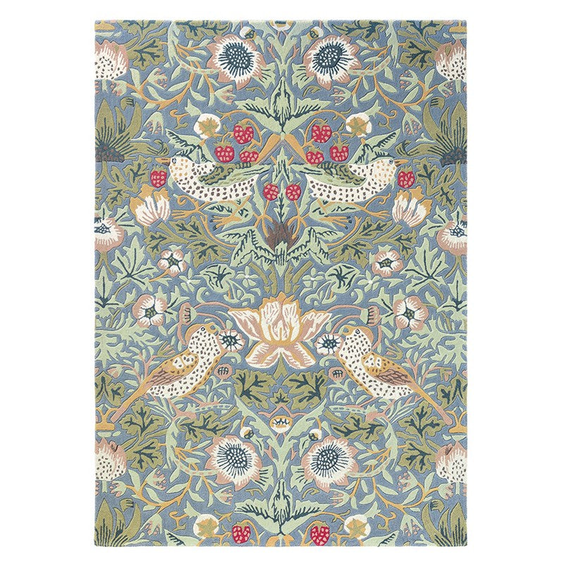 William Morris Strawberry Thief Slate Rug